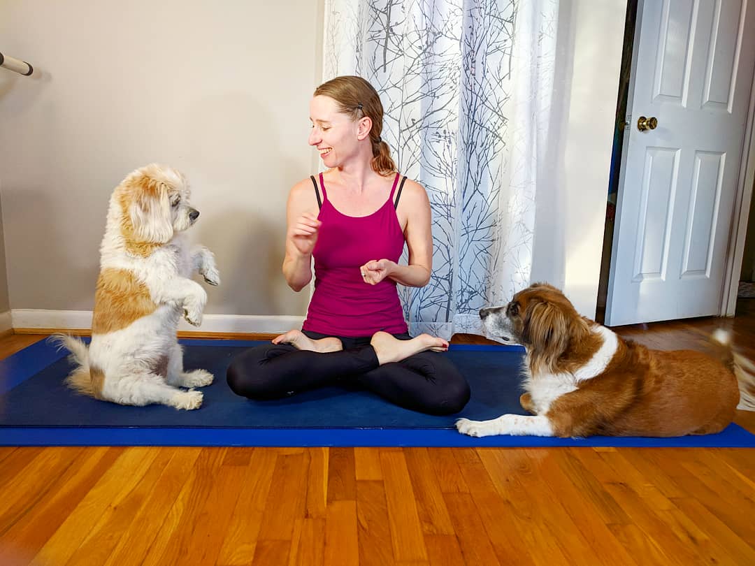 Abigail&rsquo;s face after teaching her nashville yogis and yoginis 